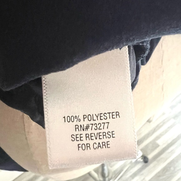 Faux suede navy blue button up blouse - shacket - Picture 9 of 9